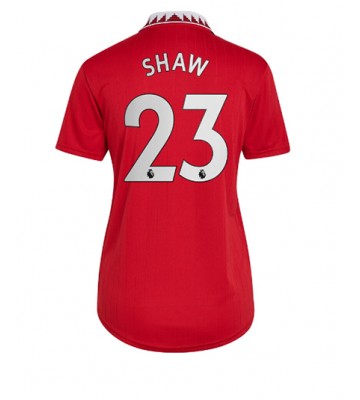 Manchester United Luke Shaw #23 Hjemmedrakt Kvinner 2022-23 Kortermet